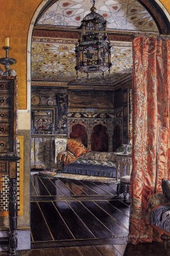  Townshend Pintura al %c3%b3leo - El salón de la casa Townshend Romántico Sir Lawrence Alma Tadema
